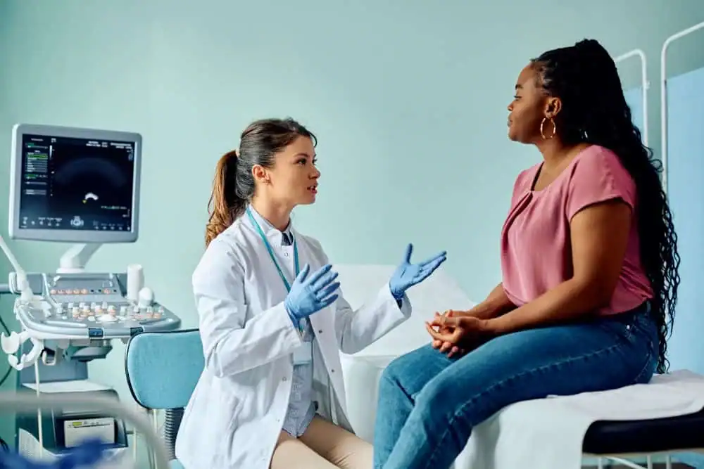 Rejuvenating Intimacy: Exploring Surgical Solutions for Vaginal Laxity 1 Woman have consultation about vaginal laxity Port Glasgow